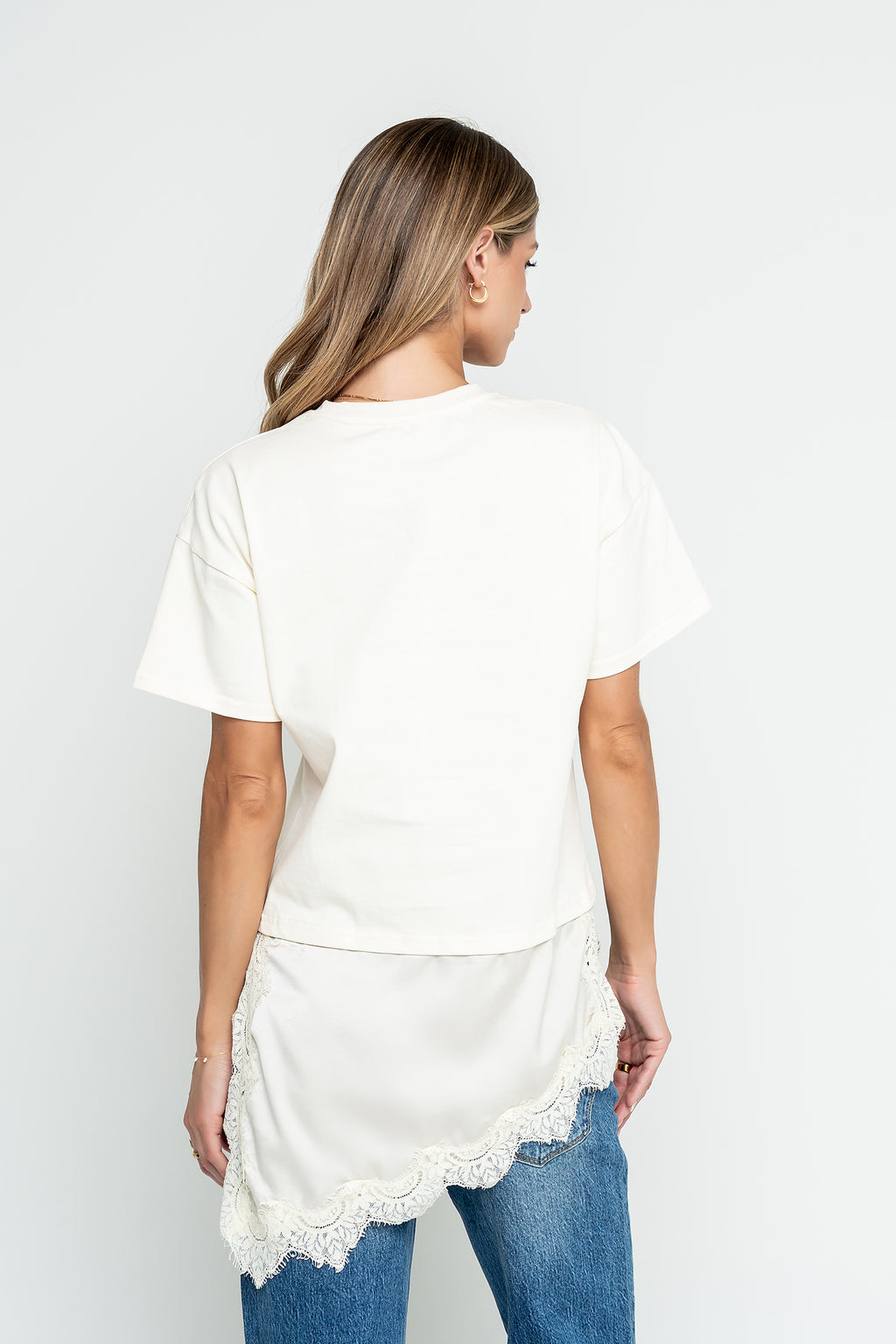 Mika Combination Top in Cream