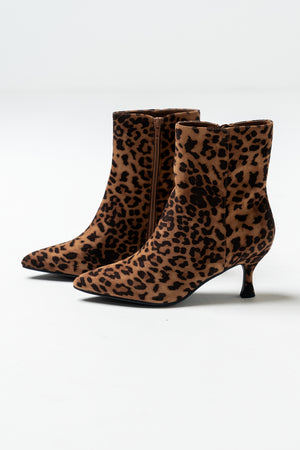 Ediva Kitten Heel Bootie in Leopard