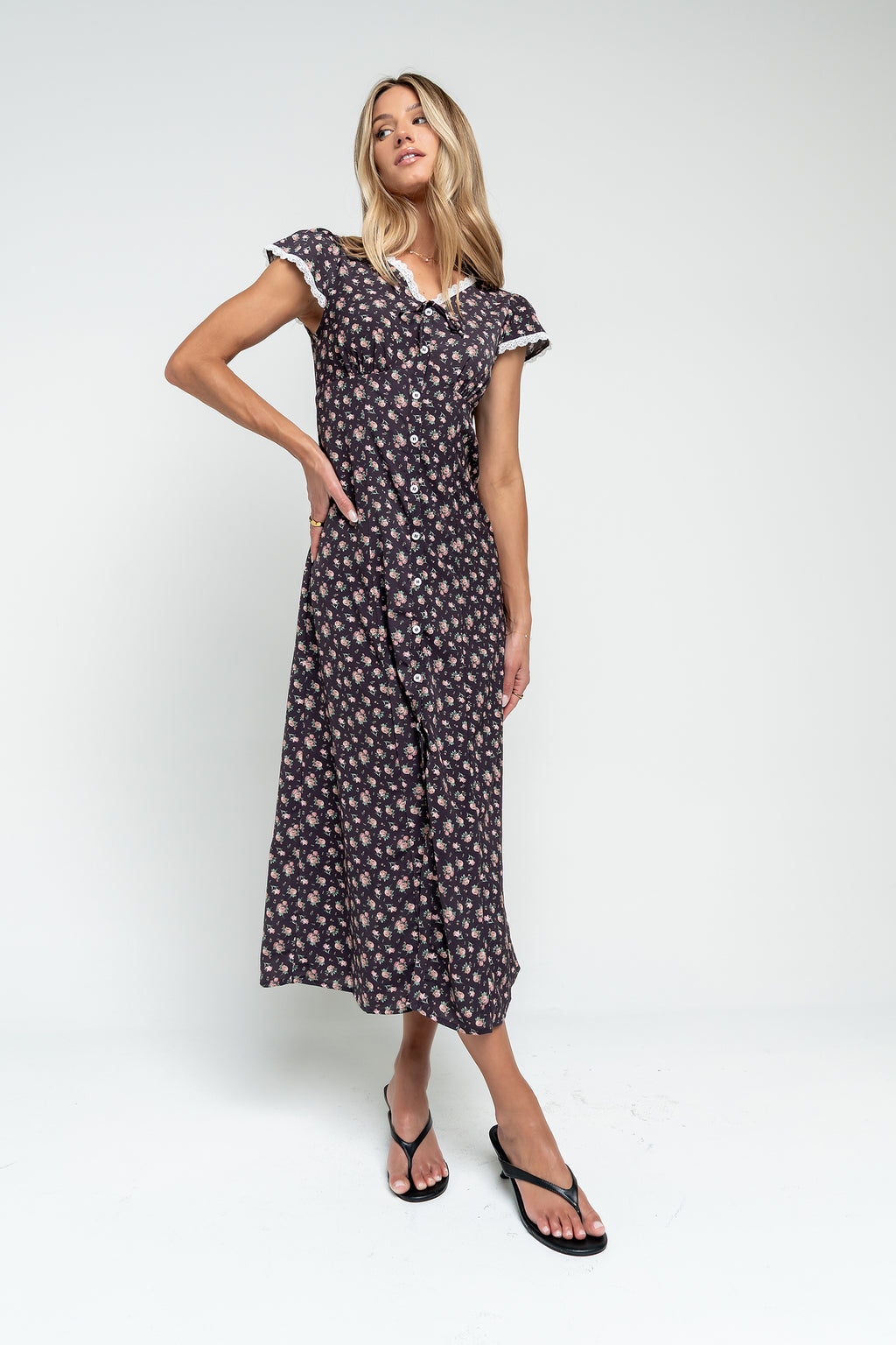 josie midi dress Josie Grid Tie Strap Midi Dress