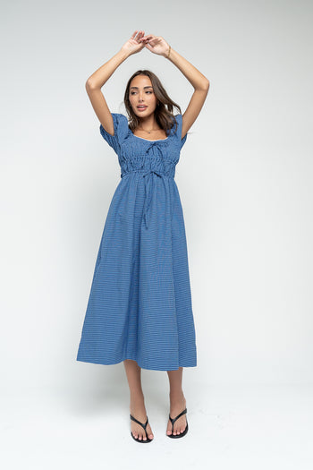 Gracie Plaid Midi Dress