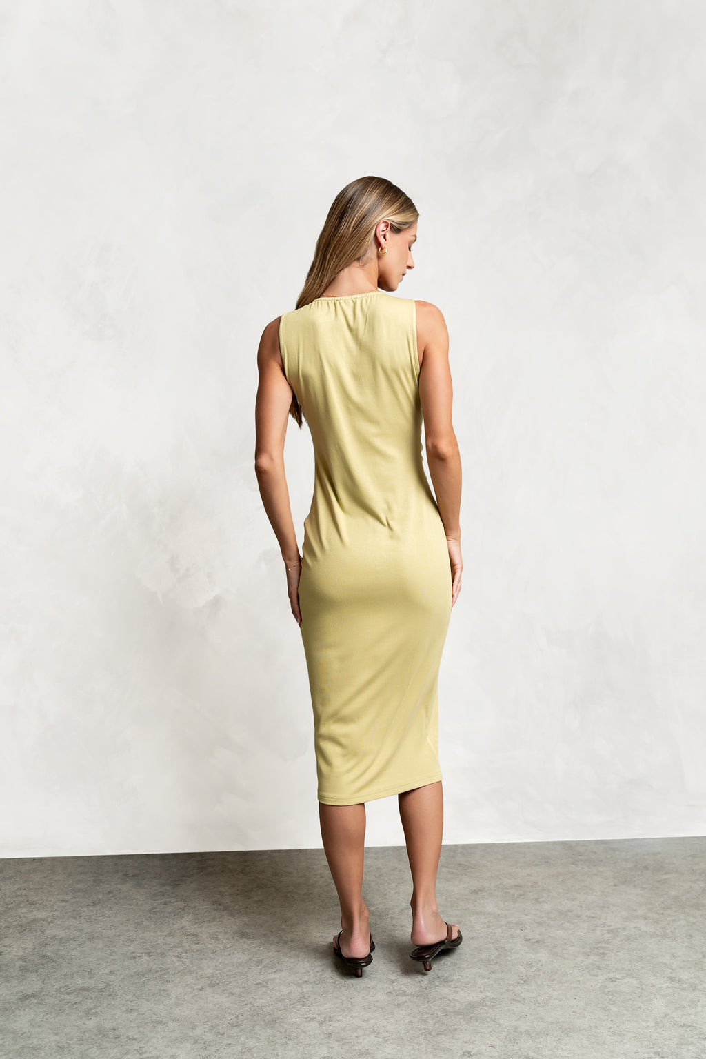Lopez Ruched Midi Dress