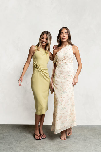 Lopez Ruched Midi Dress