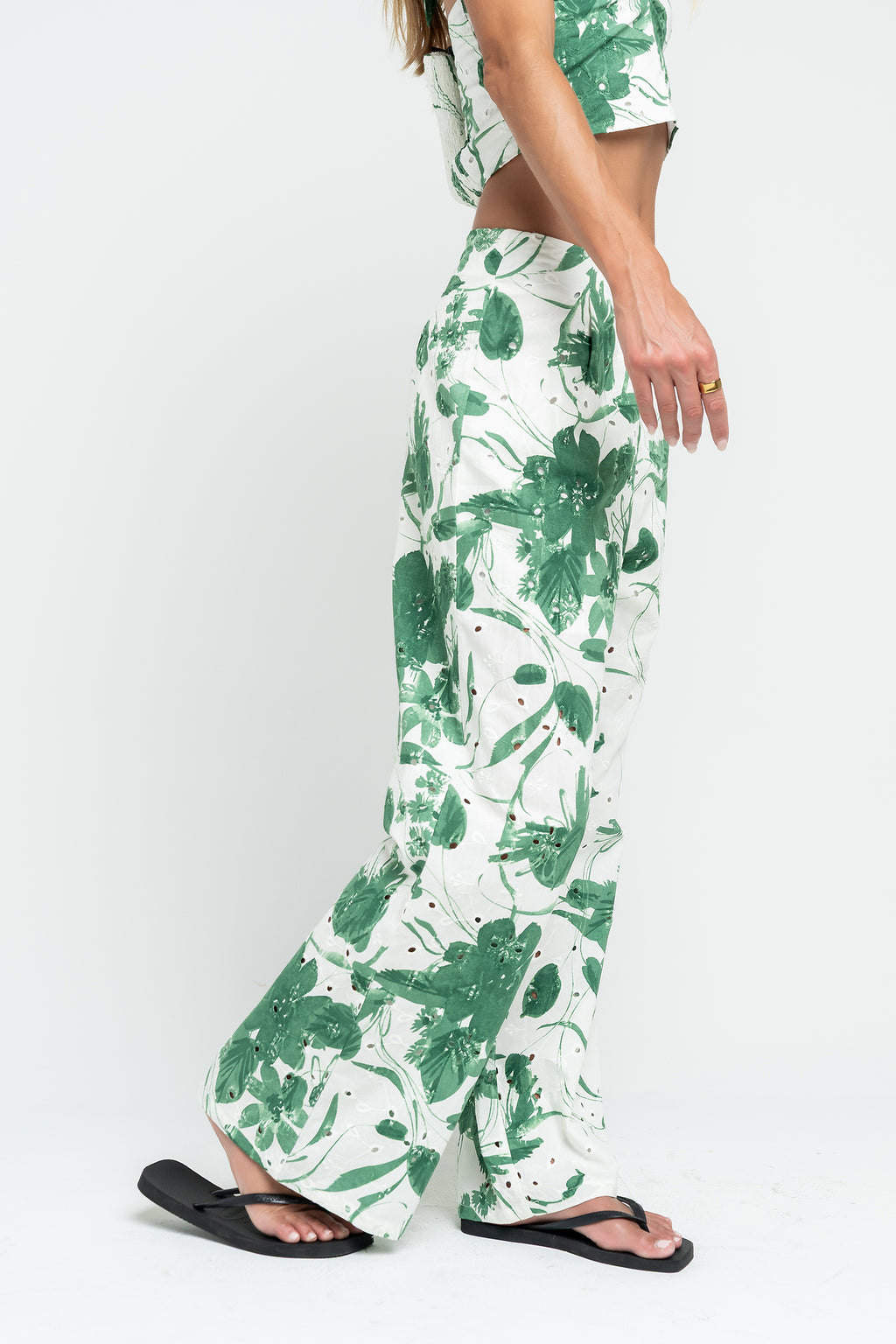 Trina Eyelet Wide Leg Pants