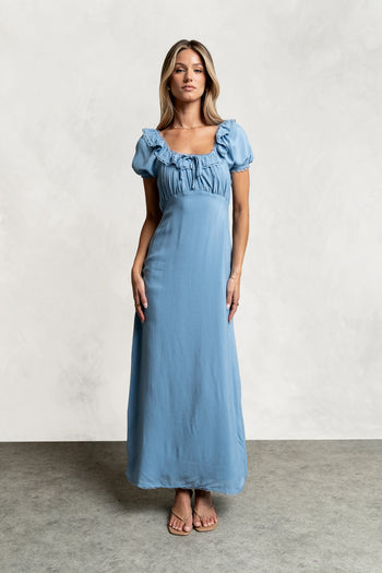 Annelise Maxi Dress in Slate Blue