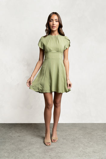 Salome Mini Dress in Sage