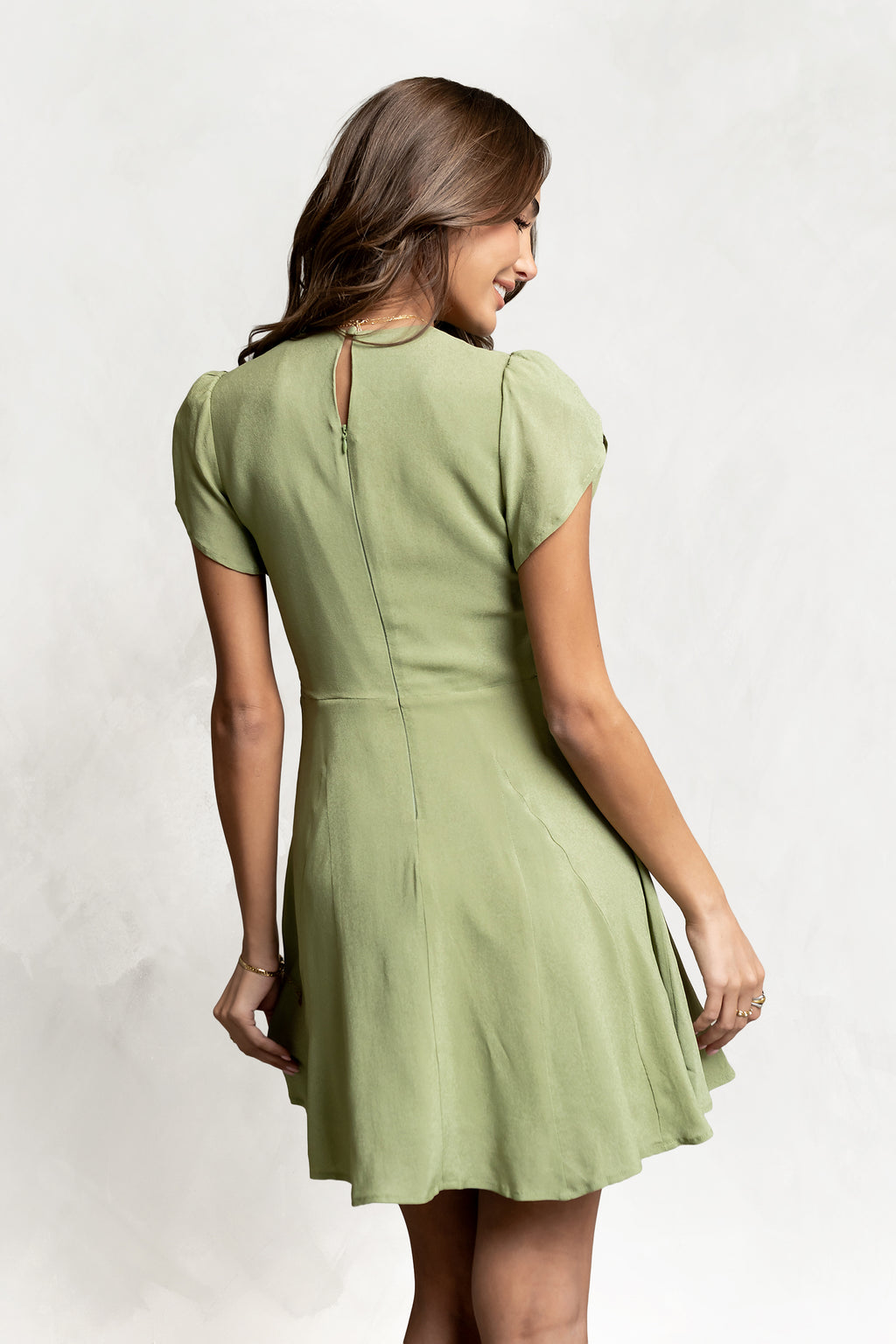 Salome Mini Dress in Sage