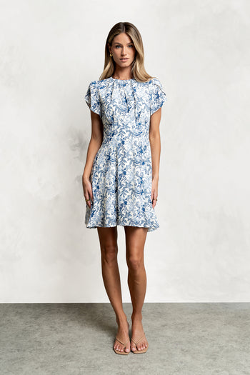 Salome Mini Dress in Blue