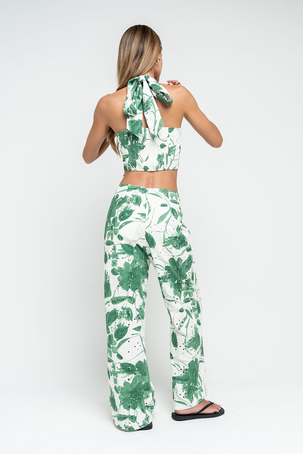 Trina Eyelet Wide Leg Pants