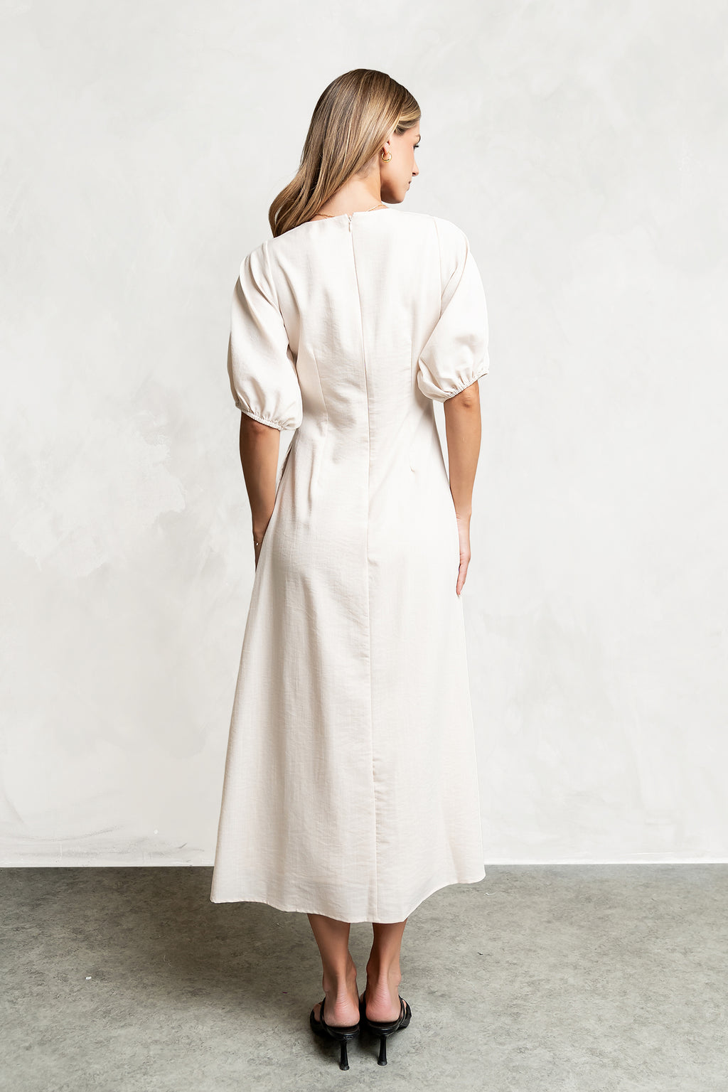 Mandie Embroidered Midi Dress