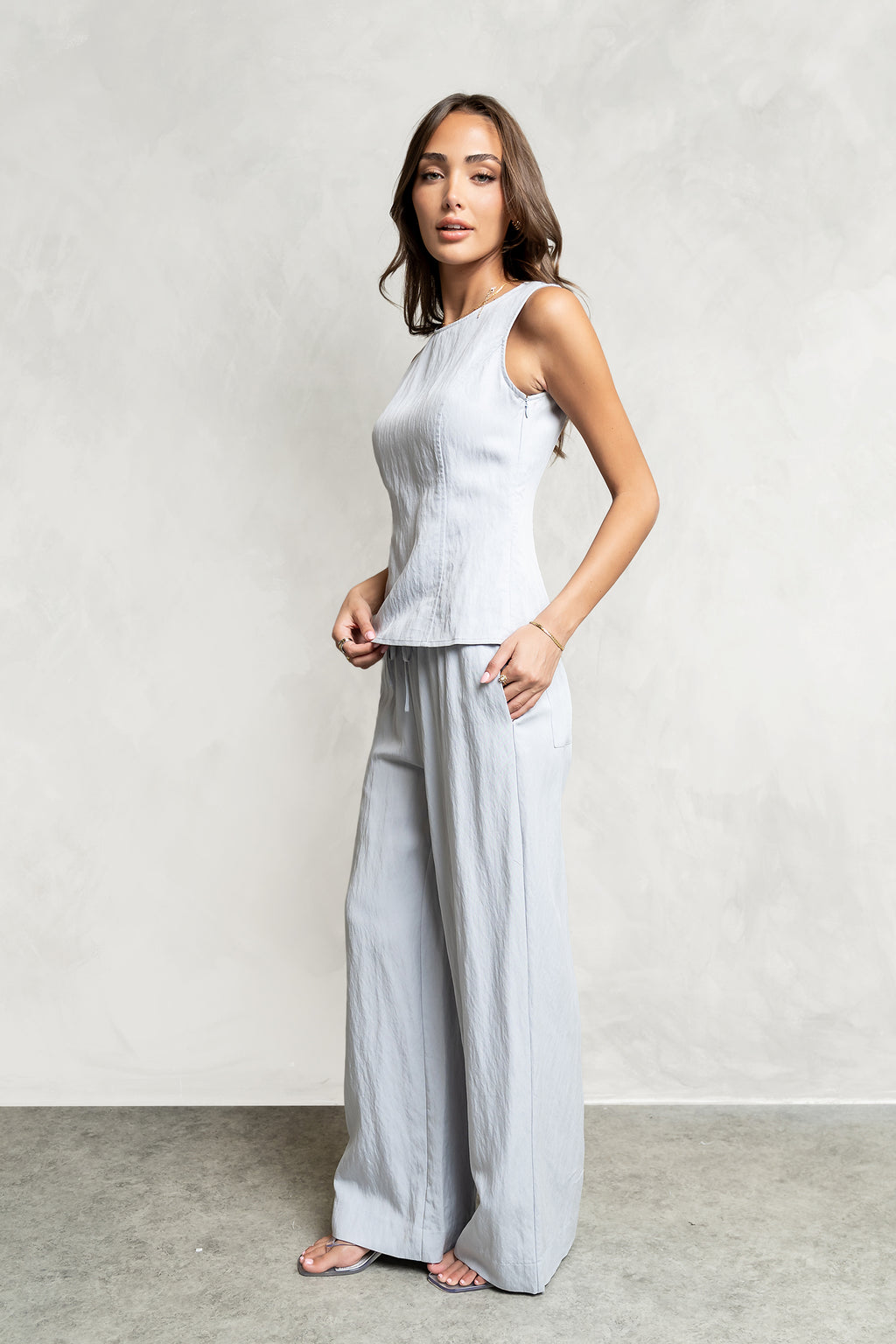Briar Wide Leg Pants in Blue