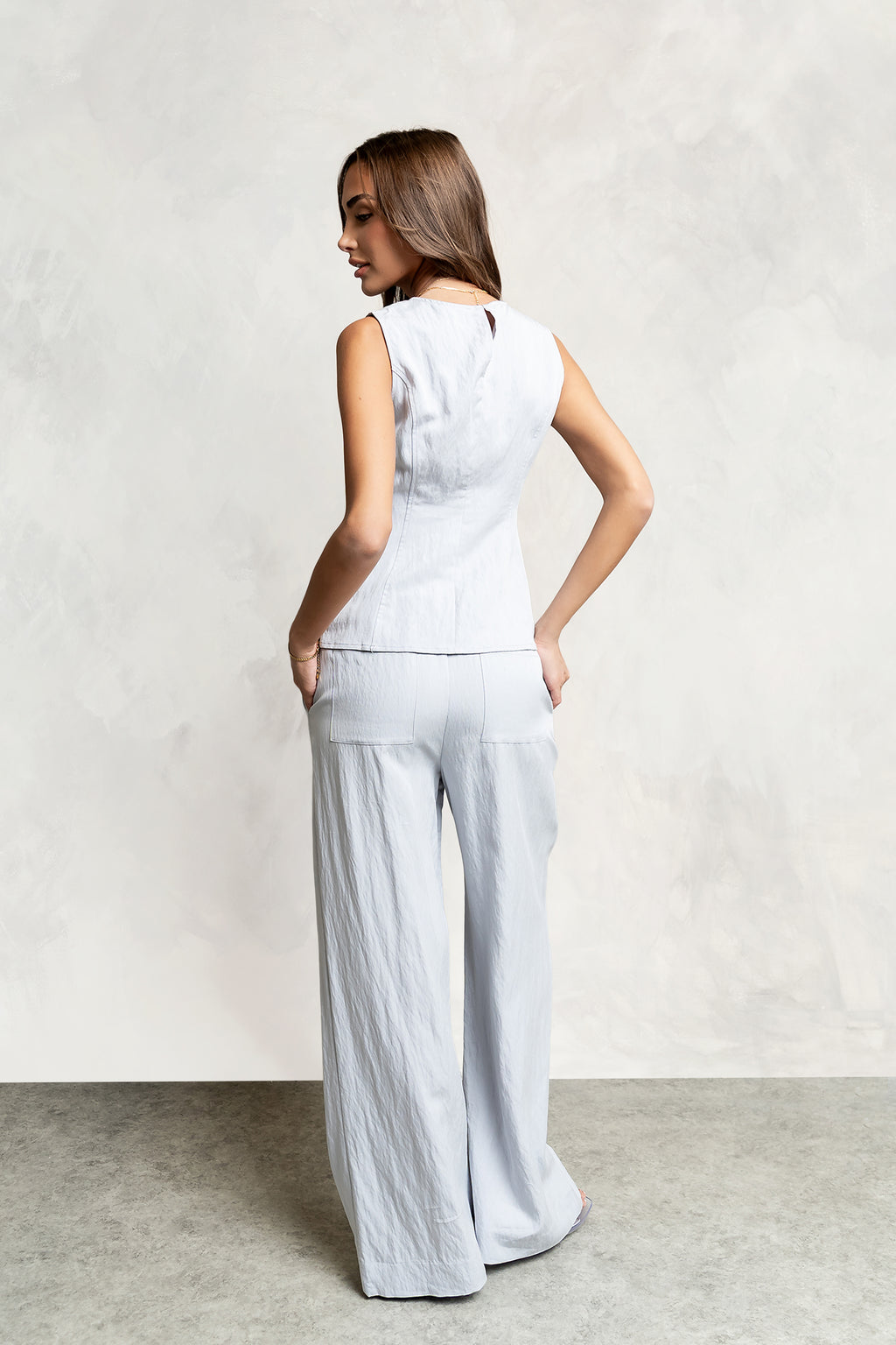 Briar Wide Leg Pants in Blue
