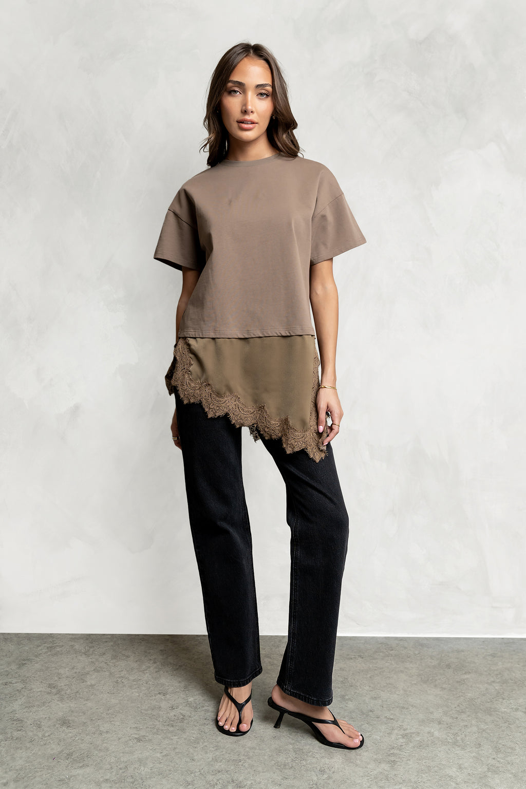 Mika Combination Top in Brown