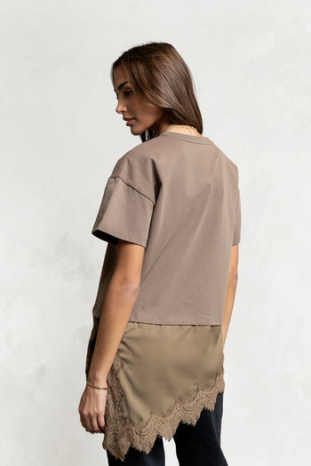 Mika Combination Top in Brown