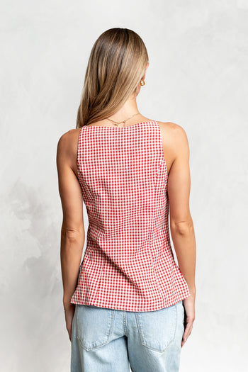 Amina Gingham Tank