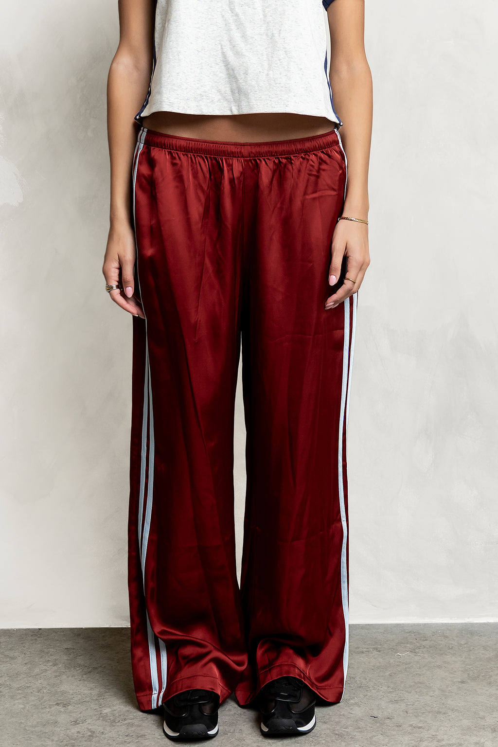 PREORDER - Lola Satin Track Pants in Red