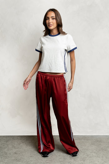 Chelsea Contrast Tee in Heather Grey