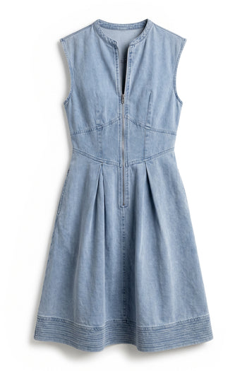 Jacee Denim Dress in Blue