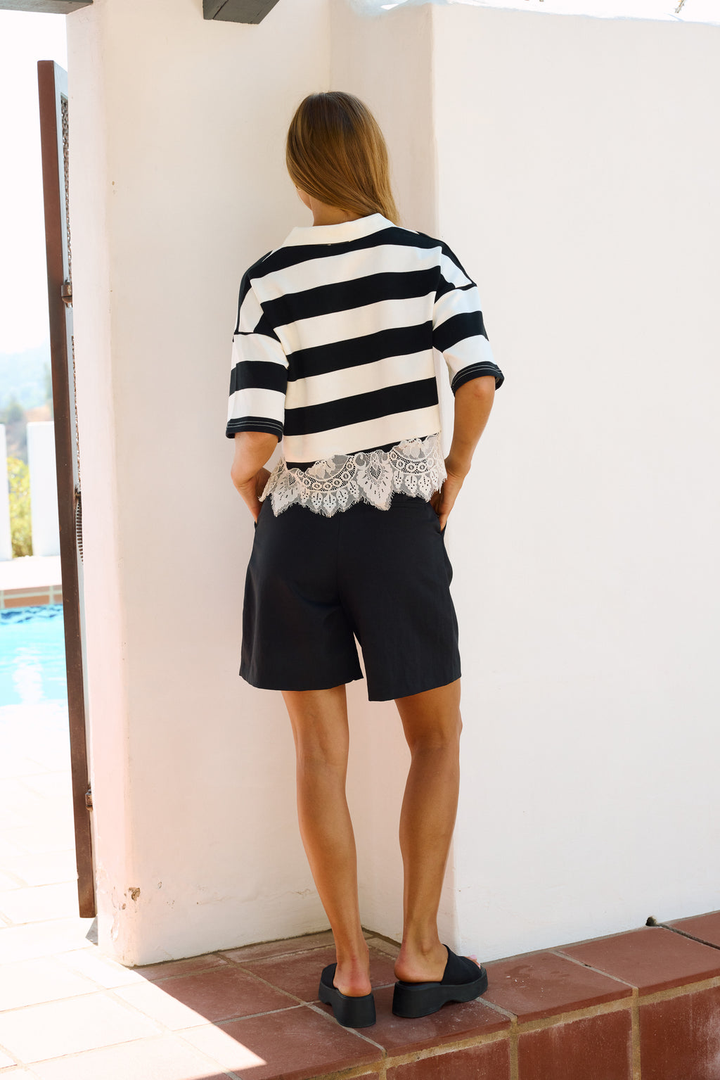 Mila Striped Polo Top