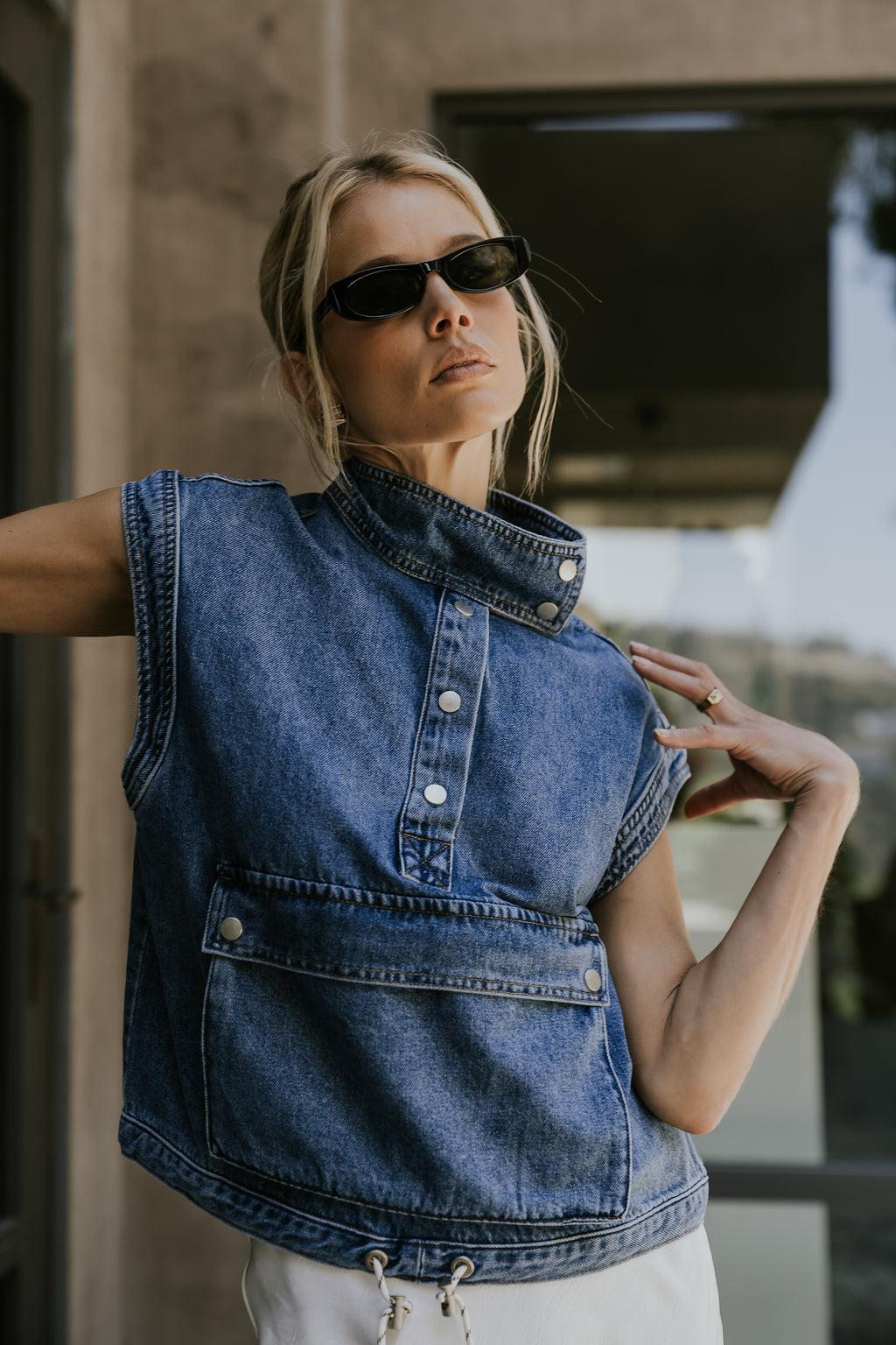 Mavis Denim Top
