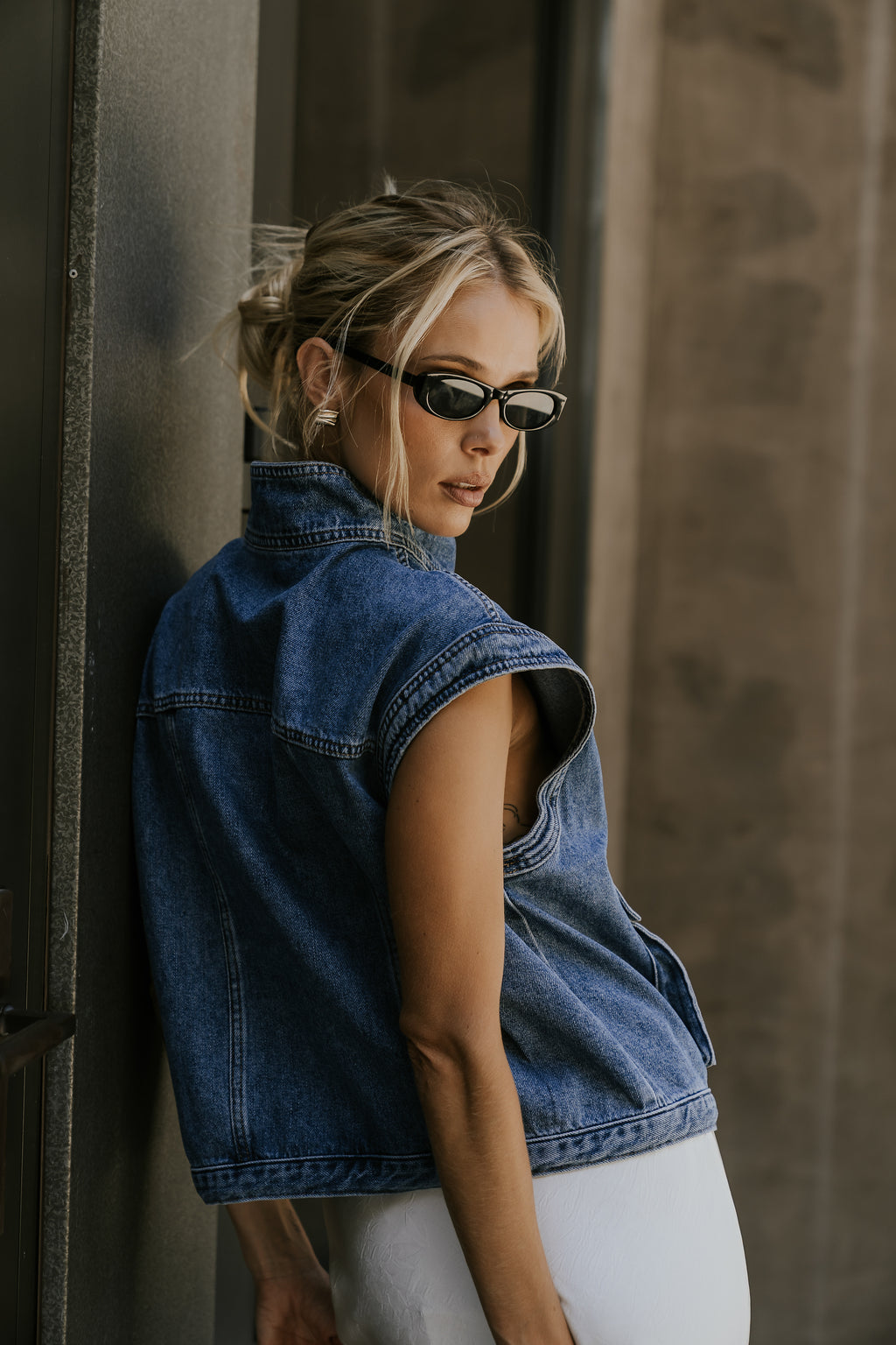 Mavis Denim Top