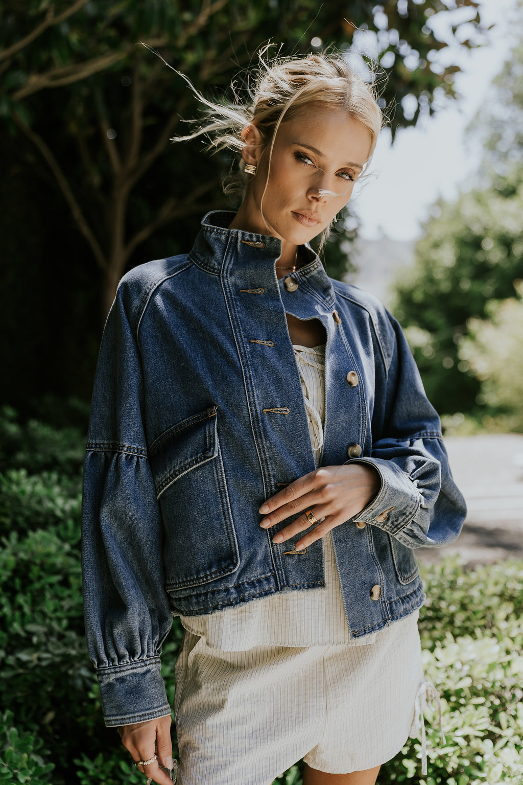 Sasha Denim Jacket in Medium Wash
