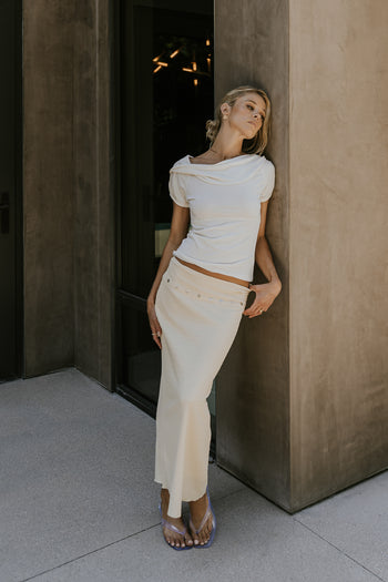 Clara Textured Maxi Skirt