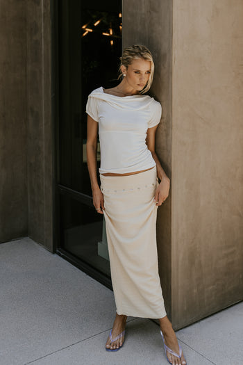 Clara Textured Maxi Skirt