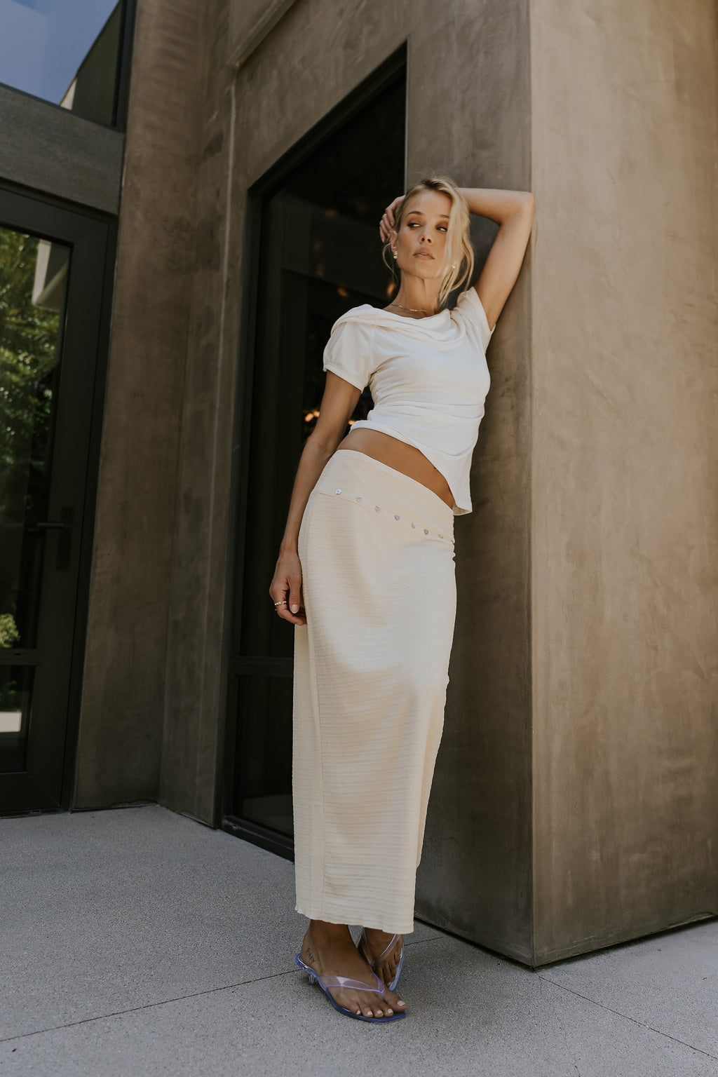 Clara Textured Maxi Skirt