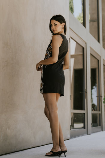 Malia Embroidered Mini Dress