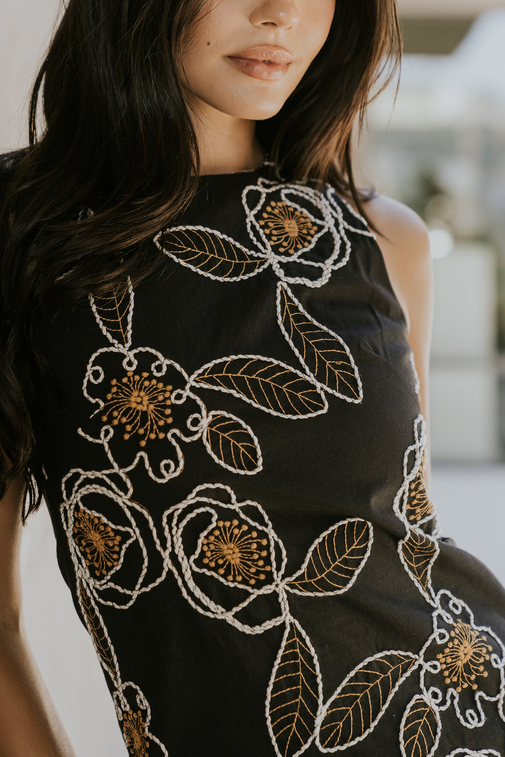 Malia Embroidered Mini Dress
