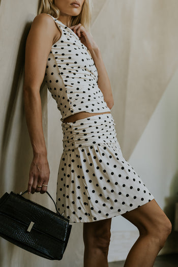 Vera Polka Dot Mini Skirt