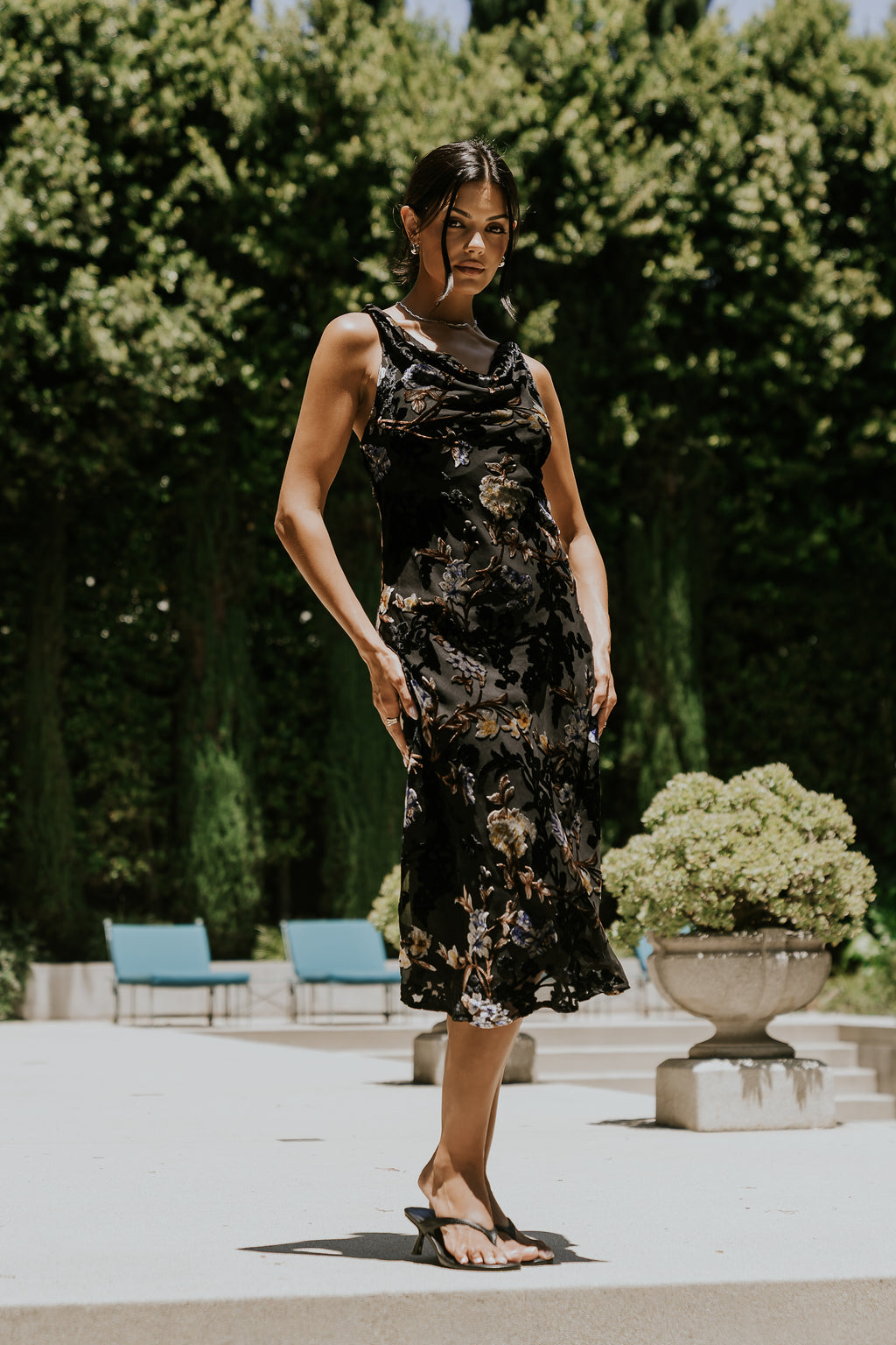 Thea Velvet Midi Dress