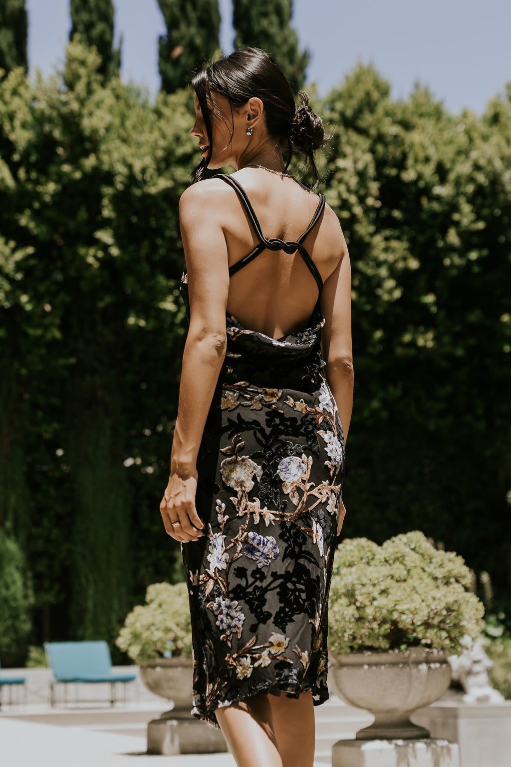 Thea Velvet Midi Dress S / Black