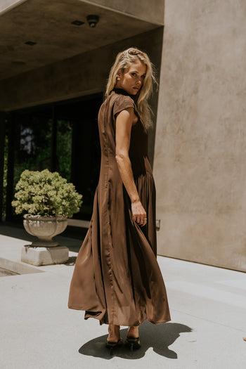 Marlee Maxi Dress in Brown