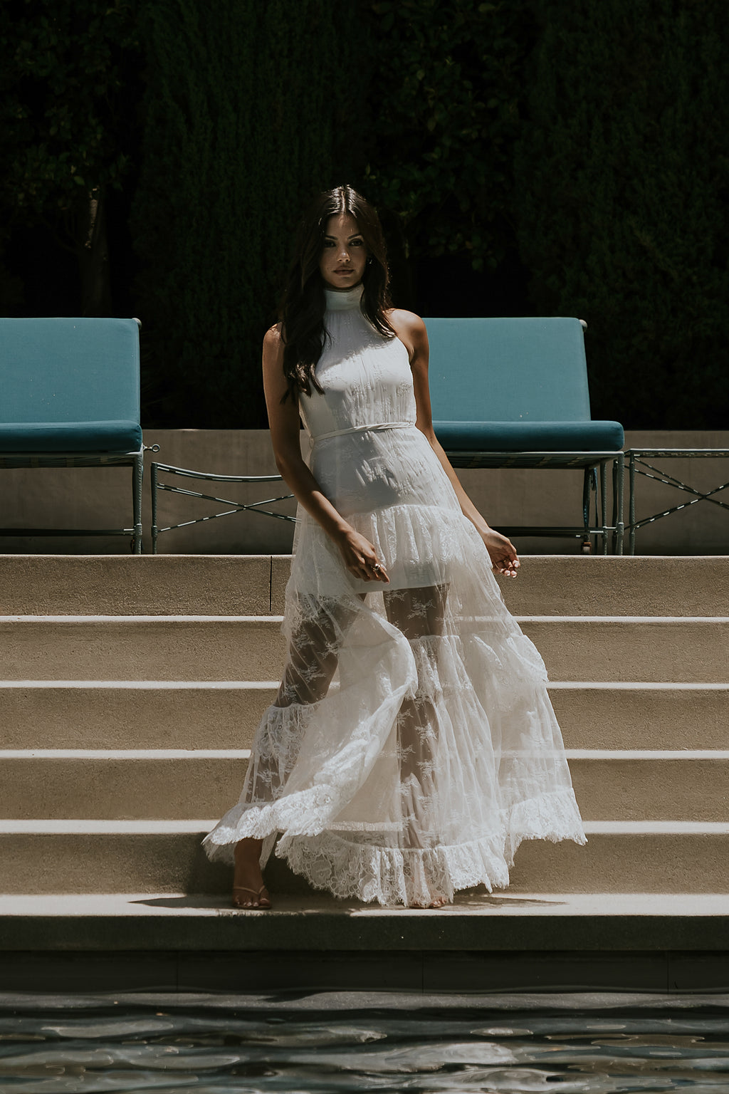 Stacy Lace Tiered Maxi Dress