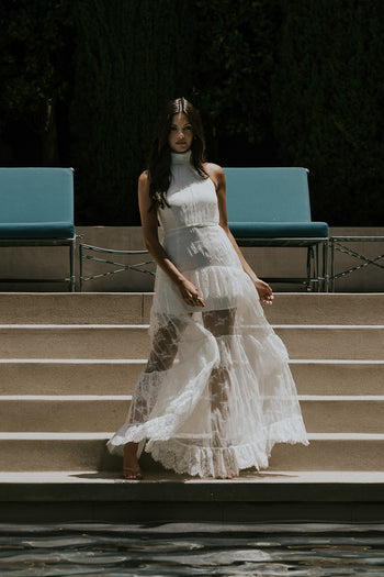 Stacy Lace Tiered Maxi Dress