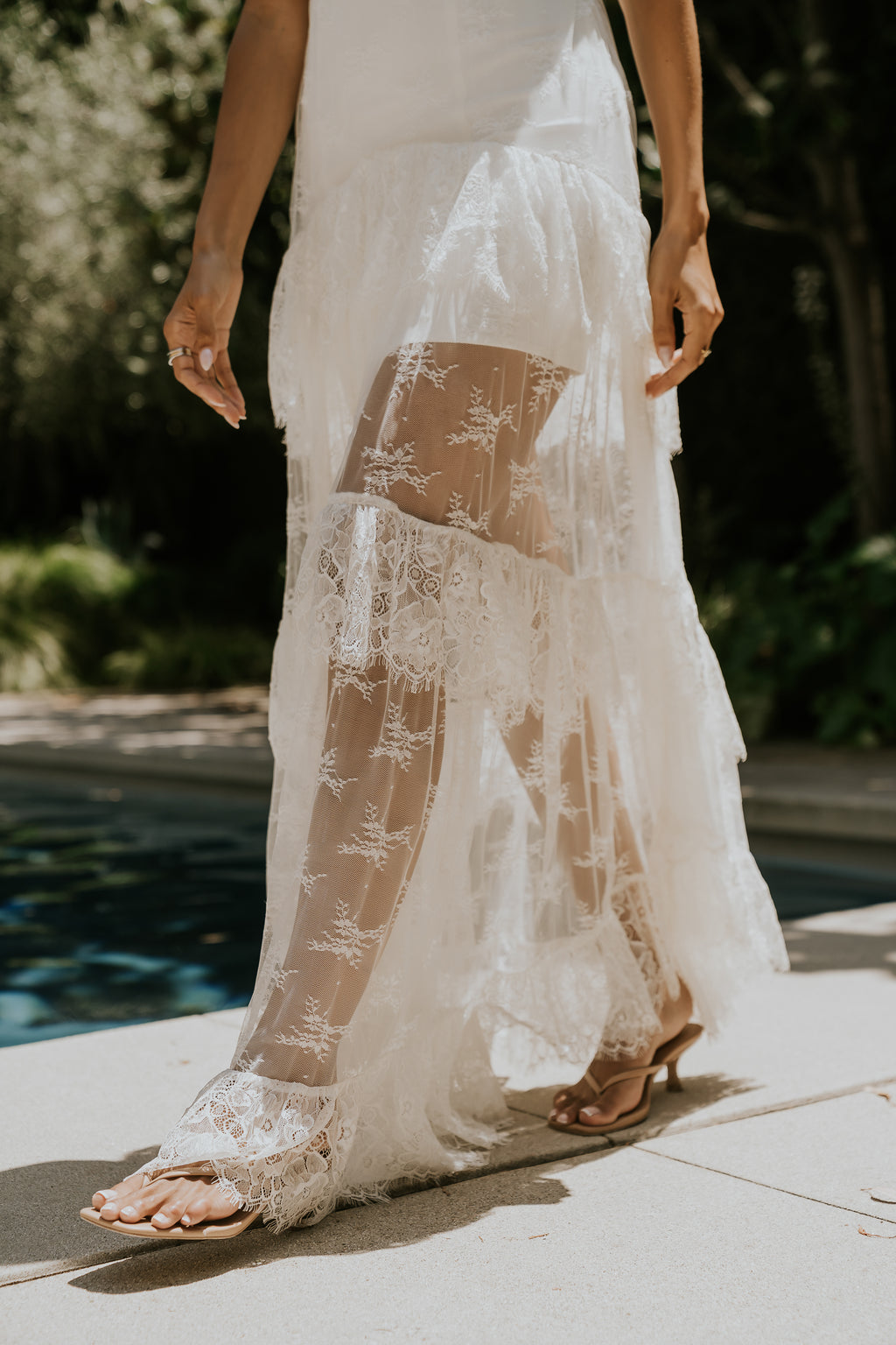 Stacy Lace Tiered Maxi Dress
