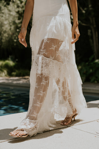 Stacy Lace Tiered Maxi Dress