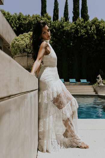 Stacy Lace Tiered Maxi Dress