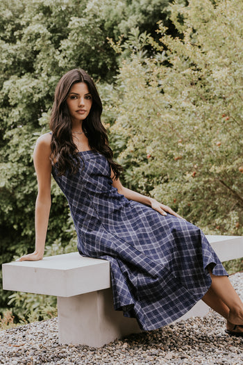 Hayes Plaid Denim Dress
