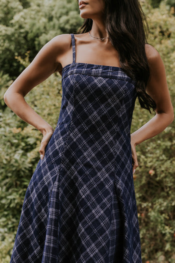 Hayes Plaid Denim Dress
