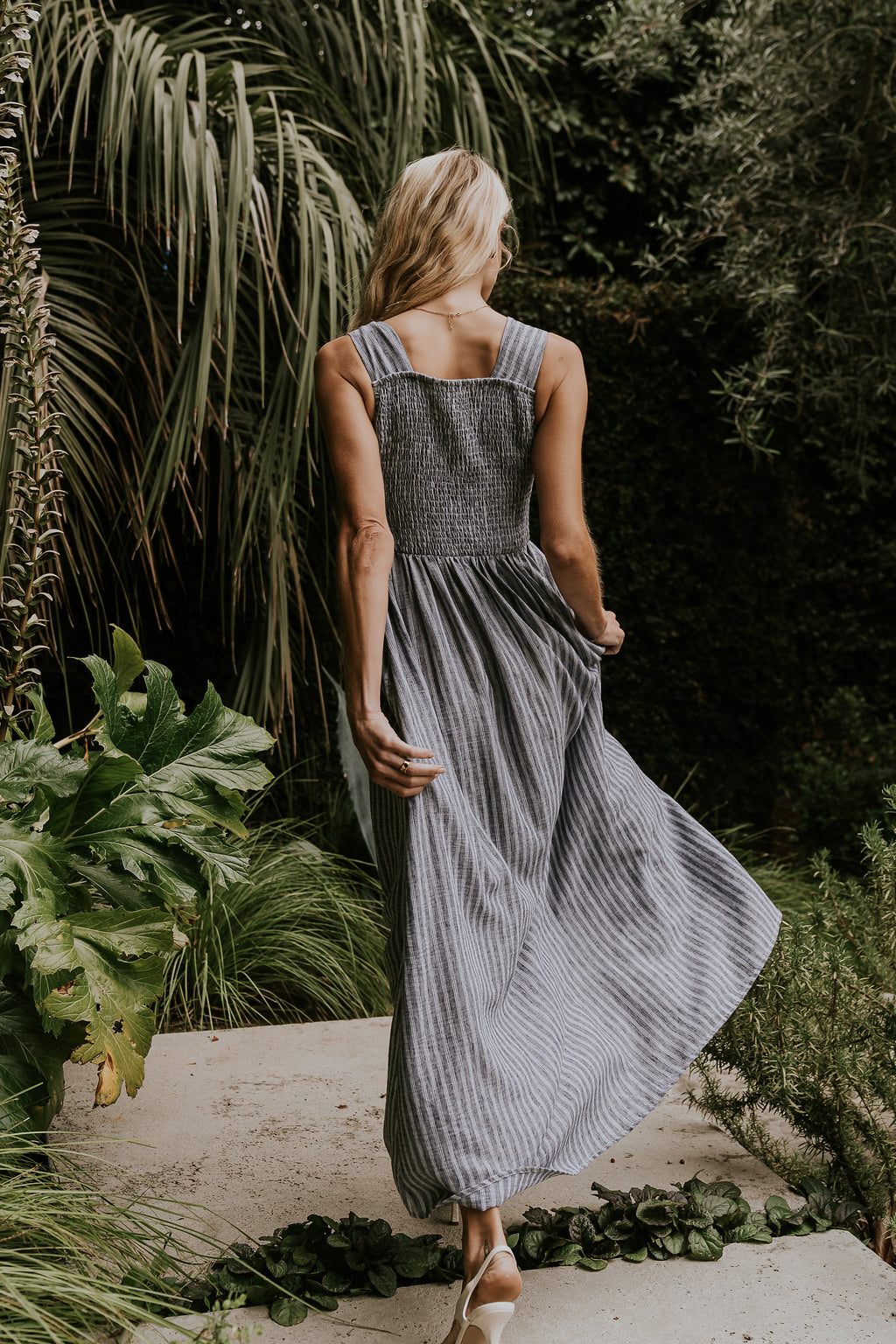 Cecelia Striped Midi Dress