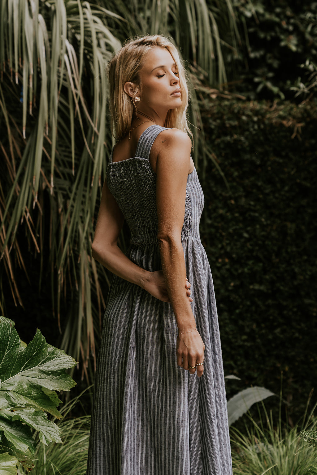 Cecelia Striped Midi Dress