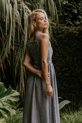 Cecelia Striped Midi Dress