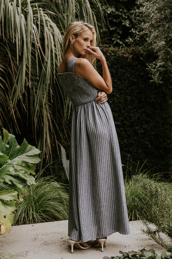 Cecelia Striped Midi Dress