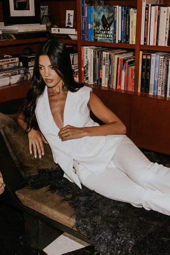 Rayna Vest in White