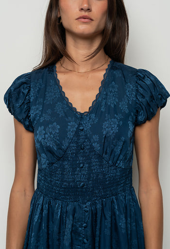 Eliza Maxi Dress in Navy