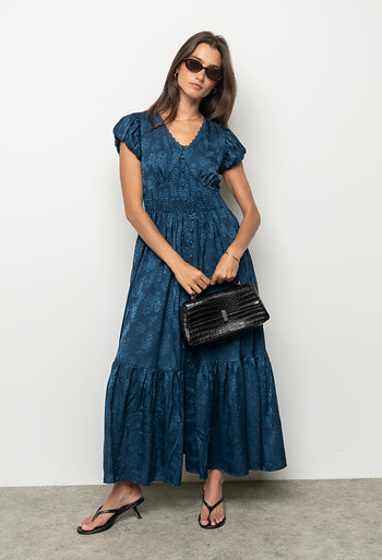 Eliza Maxi Dress in Navy
