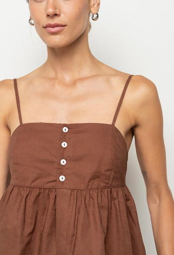 Lowen Mini Dress in Brown