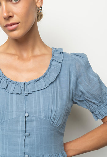 Demi Maxi Dress in Slate Blue